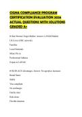 CIGNA COMPLIANCE PROGRAM&NewLine;CERTIFICATION EVALUATION 2026&NewLine;ACTUAL QUESTIONS WITH SOLUTIONS&NewLine;GRADED A&plus;
