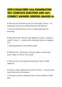 CIPP E EXAM PREP 2026 EXAMINATION&NewLine;TEST COMPLETE QUESTIONS AND 100&percnt;&NewLine;CORRECT ANSWERS VERIFIED GRADED A&plus;