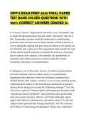 CIPP E EXAM PREP 2026 FINAL PAPER&NewLine;TEST BANK SOLVED QUESTIONS WITH&NewLine;100&percnt; CORRECT ANSWERS GRADED A&plus;&NewLine;