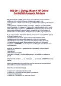 BSC 2011&colon; Biology 2 Exam 1 &lpar;UF Online&sol; Gazda&rpar; With Complete Solutions