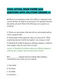CIS105 ACTUAL EXAM PAPER 2026&NewLine;QUESTIONS WITH SOLUTIONS GRADED A&plus;