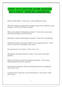 CNPR 18TH EDITION EXAM QUIZZES WITH RIGHT VERIFIED ANSWERS &period;