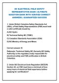 2026 BC ELECTRICAL FIELD SAFETY&NewLine;REPRESENTATIVE EXAM &vert; ULTIMATE&NewLine;QUESTION BANK WITH VERIFIED CORRECT&NewLine;ANSWERS &vert; GUARANTEED SUCCESS