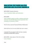 M100 ACTUAL TEST PAPER 2026 FULL &NewLine;QUESTIONS AND SOLUTIONS VERIFIED A&plus; 