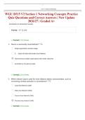 WGU D315 V2 Section 1 Networking Concepts Practice Quiz Questions and Correct Answers &vert; New Update 2026&sol;27 &vert; Graded A&plus;