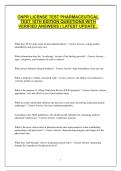 CNPR LICENSE TEST PHARMACEUTICAL TEST 18TH EDITION QUESTIONS WITH VERIFIED ANSWERS &vert; LATEST UPDATE &period;