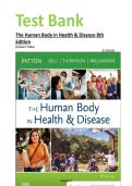 Test Bank For The Human Body in Health & Disease 8th Edition by Kevin T&period; Patton&vert;&vert;Complete Guide A&plus;&vert;&vert;Guranteed pass 100&percnt;&vert;&vert;LATEST