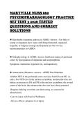 MARYVILLE NURS 660 &NewLine;PSYCHOPHARMACOLOGY PRACTICE &NewLine;SET TEST 3 2026 TESTED &NewLine;QUESTIONS AND CORRECT &NewLine;SOLUTIONS 
