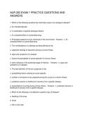 NUR 283 EXAM 1 PRACTICE QUESTIONS AND ANSWERS