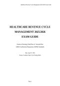 Healthcare Revenue Cycle Management &vert; 2025&ndash;2026 Exam Guide for CRCR Certification Preparation &lpar;HFMA Standards&rpar;