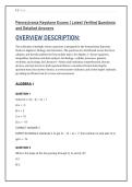Pennsylvania Keystone Exams &vert; Latest Verified Questions &NewLine;and Detailed Answers 