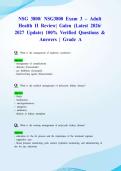 NSG 3800&sol; NSG3800 Exam 3 &ndash; Adult Health II Review&vert; Galen &lpar;Latest 2026&sol; 2027 Update&rpar; 100&percnt; Verified Questions & Answers &vert; Grade A
