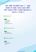 NSG 3800&sol; NSG3800 Exam 2 &ndash; Adult Health II Guide&vert; Galen &lpar;Latest 2026&sol; 2027 Update&rpar; 100&percnt; Verified Questions & Answers &vert; Grade A