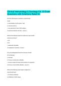 Clinical Immunology & Serology Ch&period; 15 Exam Questions with Solutions Rated A&plus;