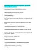 Immunology & Serology Exam Practice Questions with Certified Solutions