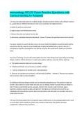 Immunology NCLEX Exam Practice Questions with Correct Verified A&plus; Answers