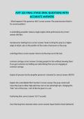 AVIT 325 FINAL STAGE ORAL QUESTIONS WITH ACCURATE ANSWERS