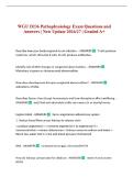 WGU D236 Pathophysiology Exam Questions and Answers &vert; New Update 2026&sol;27 &vert; Graded A&plus;