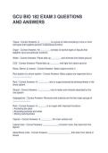 GCU BIO 182 EXAM 3 QUESTIONS AND ANSWERS