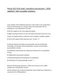 Periop 101 Final Exam&vert; questions and answers &vert; 2026 updated &vert; with complete solutions&period;