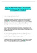 WGU D236 Pathophysiology &vert; 184 Questions and Correct Answers &lpar;Verified Answers&rpar; &vert; New Update 2026&sol;27 &vert; Graded A&plus;