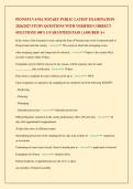 PENNSYLVANIA NOTARY PUBLIC LATEST EXAMINATION 2026&sol;2027 STUDY QUESTIONS WITH VERIFIED CORRECT SOLUTIONS 100&percnt; GUARANTEED PASS &vert; ASSURED A&plus;
