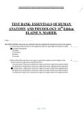TEST BANK- ESSENTIALS OF HUMAN &NewLine;ANATOMY AND PHYSIOLOGY 10th Edition &NewLine;ELAINE N&period; MARIEB&period;