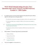 WGU D236 Pathophysiology Practice Test &vert; Questions and Correct Answers &lpar;Verified Answers&rpar; Graded A&plus; &vert; 2026 Update