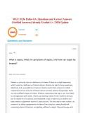 WGU D236 Patho OA &vert; Questions and Correct Answers &lpar;Verified Answers&rpar; Already Graded A&plus; &vert; 2026 Update