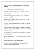 Intro to Chemistry Final Exam Questions With Complete Solutions