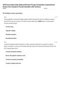 NPTE Exam Study Guide &lpar;National Physical Therapy Examination Comprehensive Review&comma; Key Concepts & Practice Questions with Answers&rpar;