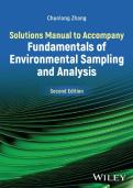 Solutions Manual to Accompany Fundamentals of Environmental Sampling and Analysis 2nd Edition by Chunlong Zhang ISBN&colon; 978-1394241668 COMPLETE GUIDE ALL CHAPTERS COVERED 100&percnt; VERIFIED A&plus; GRADE ASSURED&excl;&excl;&excl;&excl;NEW LATEST UPDATE&excl;&excl;&excl;&excl;&excl;