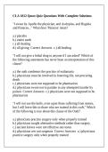 CLA 1812 Quest Quiz Questions With Complete Solutions&period;