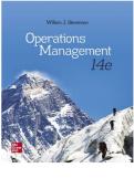 TEST BANK FOR Operations Management 14th Edition by William J Stevenson ISBN&colon; 978-1260238891 COMPLETE GUIDE ALL CHAPTERS COVERED 100&percnt; VERIFIED A&plus; GRADE ASSURED&excl;&excl;&excl;&excl;&excl;NEW LATEST UPDATE&excl;&excl;&excl;&excl;GUARANTEED PASS&excl;&excl;&excl;&excl;&excl;