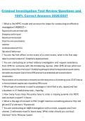 MPTC Criminal Investigation Test Review Questions and 100&percnt; Correct Answers 2026&sol;2027