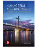 TEST BANK FOR Managerial Accounting&colon; Creating Value in a Dynamic Business Environment&comma; 13th Edition by Ronald Hilton and David Platt ISBN&colon; 978-1264445820 COMPLETE GUIDE ALL CHAPTERS COVERED 100&percnt; VERIFIED A&plus; GRADE ASSURED&excl;&excl;&excl;&excl;NEW LATEST UPDATE&excl;&excl;&excl;&excl;&excl;