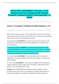 NR 222 UNIT 2 ASSIGNMENT &vert; ATI Nurse's Touch Wellness & Self-Care &vert; Wellness Health & Disease Prevention &vert; Complete Solutions &vert; Pass Guaranteed - A&plus; Graded&NewLine;&NewLine;