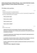 Evidence-Based Practice in Physical Therapy &ndash; Exam 1 Study Guide &lpar;Key Concepts&comma; Research Methods & Practice Questions with Answers&rpar;