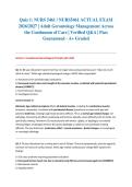 Quiz 1&colon; NURS 5461 &sol; NURS5461 ACTUAL EXAM 2026&sol;2027 &vert; Adult Gerontology Management Across the Continuum of Care &vert; Verified Q&A &vert; Pass Guaranteed - A&plus; Graded