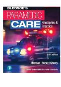 TEST BANK FOR Paramedic Care&colon; Principles & Practice&comma; Volume 3 5th Edition by Bryan Bledsoe &comma; Robert Porter &comma; Richard Cherry ISBN&colon; 978-0134538730 COMPLETE GUIDE ALL CHAPTERS COVERED 100&percnt; VERIFIED A&plus; GRADE ASSURED&excl;&excl;&excl;&excl;NEW LATEST UPDATE&excl;&excl;&excl;&excl;&excl;&excl;