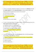ATI Exit Exam &sol; NR Comprehensive Review &vert; Nursing Final Exam Practice Questions & Answers Study Guide