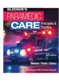 TEST BANK FOR Paramedic Care&colon; Principles & Practice&comma; Volume 4 5th Edition by Bryan Bledsoe&comma; Robert Porter&comma; Richard Cherry ISBN&colon; 978-0134449746 COMPLETE GUIDE ALL CHAPTERS COVERED 100&percnt; A&plus; GRADE ASSURED&excl;&excl;&excl;&excl;NEW LATEST UPDATE&excl;&excl;&excl;&excl;
