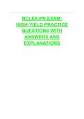 NCLEX-PN Exam &ndash; High-Yield Practice Questions with Answers and Explanations&comma; Comprehensive Nursing Exam Prep Resource