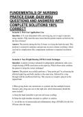 FUNDEMENTALS OF NURSING PRATICE EXAM -D439 WGU QUESTIONS AND ANSWERS WITH COMPLETE SOLUTIONS 100&percnt; CORRECT