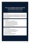WGU D774 INTRODUCTION TO BUSINESS ACCOUNTING OA FINAL EXAM - Professional Assessment   Updated 2026 Standards1