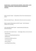NU185 EXAM 2 &vert; QUESTIONS AND ANSWERS &vert; 2026 UPDATE &vert; WITH COMPLETE SOLUTIONS - GALEN COLLEGE OF NURSING-SAN ANTONIO&period;