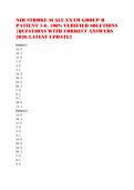 NIH STROKE SCALE EXAM GROUP B PATIENT 1-6&comma; 100&percnt; VERIFIED SOLUTIONS &vert;QUESTIONS WITH CORRECT ANSWERS 2026 LATEST UPDATE&excl;&excl;