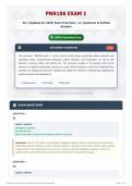 PNR106 Exam 1 35&plus; &lpar;Updated for 2026&rpar; Exam Prep Pack   A&plus; Questions & Verified Answers