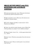 MBLEX REVIEW SHEET 2026 FULL &NewLine;QUESTIONS AND ACCURATE &NewLine;ANSWERS 