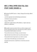 MDC 3 FINAL PAPER 2026 FULL Q&A &NewLine;STUDY GUIDE GRADED A&plus; 
